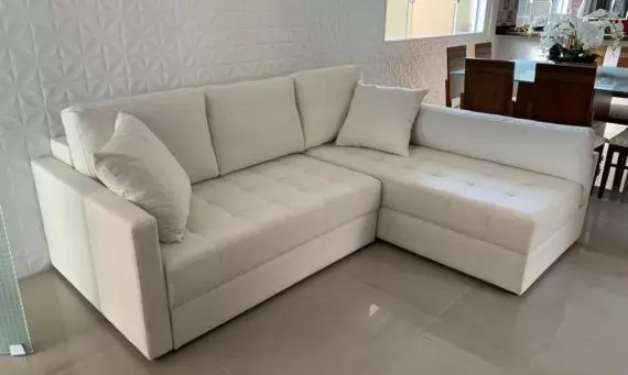 Sofá retrátril com chaise 2 módulos - cliente Maringá PR